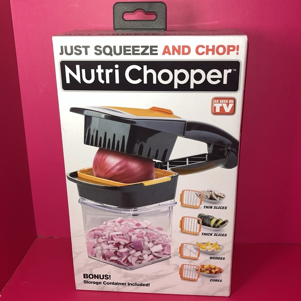Nutri Chopper Kitchen Appliance Slice, Wedge, Cube; Storage Container Included‎